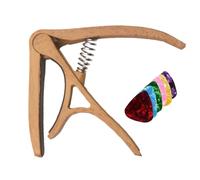 Guitar Capo For Acoustic,8x9cm Acoustic Guitar Capos With 6 Picks | Portable Comfort Adjustable Portable Music Tuner Clip For Men Women Player Practice