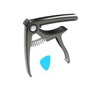 Guitar Capo, Multi-Functional 4-In-1 Ukulele Clamp Tuning Pick, 8 x 9,5 cm/3,15 x 3,74 pulgadas String Tuner Accessory, for Professionals, Beginners Abs+Metal+Silicona