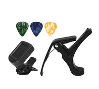 Guitar Capo Pick Tuner Set Pantalla LED Clear Backlight Accessors Kit Tuner Kit Adecuado para Guitar Bass Ukulele Violin