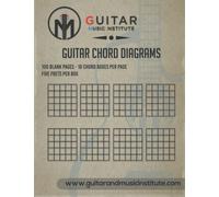 Guitar Chord Diagrams: 100 Pages - 16 chord boxes per page five frets per box: Blank Chord Box Book For Guitarists (Guitar Resources Series)