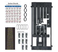 Guitar Chord Presser, Chord Learning System, Guitar Chord Trainer, Guitar Learning Tool, Guitar Practice Aid, Easy to Apply Guitar Learning Aid Tool Accessories With Chart for Beginners