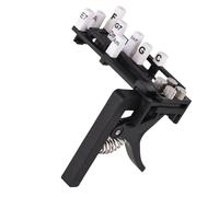 Guitar Chord Trainer, Clip On Aid Tool, Compact Assistant Device, Practice Accessory Beginners, Black, Easy Fingering Support for Ukelele, Acoustic, Electric Instruments