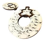 Guitar Chord Wheel - Wood Round Tools | Expand Your Playing Ability Song Writing and Music Exploration | Must Have For Ukulele Piano Bass Theory Circle of Fifths Composer Teacher Student Task