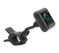 Guitar Clipon Tuner, 4 Colores, USB Recargable Builtin Batería Violín Ukelele AT102 (AT-102 negro)