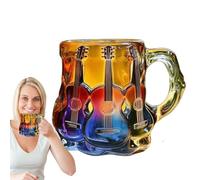 Guitar Coffee Mug | Novelty 3D Print Music Glass Mugs | Heat-Resistant Musicians Collection Cups Decoration For Friends, Family, Adults, Coworkers, Commute & Weekend Adventures, Home, School,