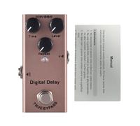 Guitar Effects Pedal Digital Delay with True Bypass Time Level Repeat Controls Knob DC 9V 6.35mm Input Output Interface Electric Guitar Digital Delay Effector 20ms to 600ms Delay