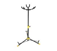 Guitar Floor Stand Triple Holder Compatible with Guitar Ukulele Heads- cabeza de goma amarilla