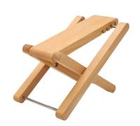 Guitar Foot Rest Adjustable Height, Foldable Solid Wood Foot Stool, 4 Position Adjustable Guitar Footrest for Performance Practice, Portable and Sturdy Foot Support for Guitar Play