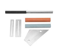 Guitar Fret Crowning File & Luthier Tool Kit | Metal Hex File with Grinding Stones/Silver Spacers/Triangular Rule | Repair Kit for Electric/Acoustic Guitars/Bass/Ukulele