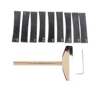 Guitar Fret Installation Tool Kit, Metal Fingerboard Fret Press Tool with Mounting Clamp and Wrench, 9pcs Fret Installation Pieces, Glossy Finish, for Electric Guitar Repair and A