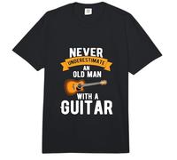 Guitar Funny Nunca Subestimes a un Viejo con una Guitarra Comfort Colors Adult Heavyweight T-Shirt