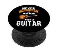 Guitar Funny Nunca Subestimes a un Viejo con una Guitarra PopSockets PopGrip Adhesivo