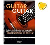 Guitar Guitar - Colección de las 100 melodías más bellas y populares de clásicas, canciones de todo el mundo, árboles de hoja perenne, éxitos de pop/rock y música de película, con pinza EH3833