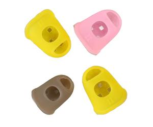 Guitar Guitar Finger Silicone Anti Slip Fingertip Protector Protection Cubrero para guitarra Ukulele Banjo Juego de 4 colores al azar