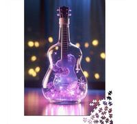 Guitar In Bottle Adultos Puzzle 1000 Piezas Juegos Educativos Cumpleaños Decoración Juego De Rompecabezas Stress Relief Toy 1000pcs (75x50cm)