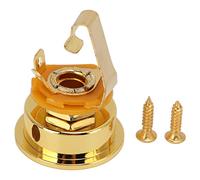 Guitar Jack,Telecaster Jack Plate,Guitar Stereo Output Socket Thickened Round Cup Shaped Metal Output Jack For Tl Electric Guitar (Gold)