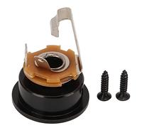 Guitar Jack,Telecaster Jack Plate,Guitar Stereo Output Socket Thickened Round Cup Shaped Metal Output Jack For Tl Electric Guitar (Black)