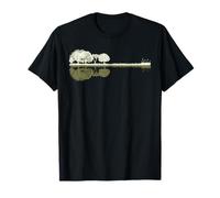 Guitar Lake Reflections Music and Guitar Lover Guitar Rock Camiseta