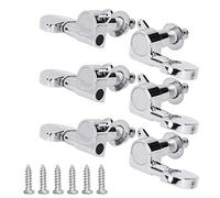 Guitar Locking Tuners 3 Left 3 Right | Oxidation - Blocking Metal Tuning Pegs for Stable & Fast Tuning | Replacement Locking Tuners for Electric Guitar | Easy Install, Oxidation - (Silver)