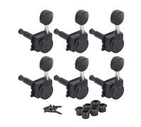 Guitar Locking Tuners | 6 Left - Hand Machine Heads for Strat/Tele/Acoustic Guitars | Metal Tuning Pegs with Locking Mechanism