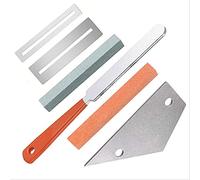 Guitar Luthier Tool Kit, Guitar Fret Crowning File 3 en 1 String Winder Cutter Fret Rocker Fingerboard Guard Grinding Stone