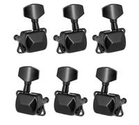 Guitar Machine Head Head Reemplazo 6 Piezas De Afinador De Cuerdas De Guitarra Clavijas De Afinación Semicerradas Para Guitarra Eléctrica Guitarra Acústica Folclórica Clavijas De Afinación 3L 3R(Black