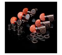 Guitar Machine Head Head Reemplazo Perillas De Guitarra Cuerdas De Guitarra De Madera Cuerdas De Guitarra Folk Perillas De Piano Perillas De Afinación Perillas Completamente Cerradas Juego Completo