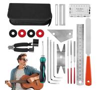 Guitar Maintenance Kit, Hex Wrench Set, Precision Files, Carry Bag, Essential Tools, for acústica and Electric Guitars, Guitar Players, 7,87 x 5,91 x 1,77 pulgadas