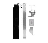 Guitar Measuring Tool Set, Stainless Steel Guitar Guage Set Silver Neck Arc Chord Leveling Ruler Gauge Kit for Luthier Maintenance and Repair