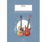 Guitar Music Manuscript Notebook: Large Blank Music Writing Notebook for Acoustic & Electric Guitar, for Students, Beginners & Musicians | 8.5x11 in ... - 6 Lines Staff for Guitars - 9mm Staff Space