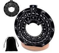 Guitar Music Theory Disc - Circle of Fifths Chord Wheel con soporte | Herramienta de teoría musical fácil de leer para guitarristas, compositores y estudiantes, ayuda para aprender acordes y