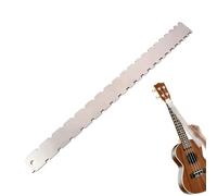 Guitar Neck Notched Ruler - 16.5 Inch Notched Straight Edge Guitar Luthiers Tool | Stainless Steel String Action Gauge Ruler Guitar Notched Luthiers Tool for Electric Acoustic Bass
