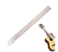 Guitar Notched Straight Edge, 16.5 pulgadas Luthiers Tool, Stainless Steel Design, Notched Gauges Neck Ruler, Electric Guitar Setup, Precision Measurment, Sturdy and Rust-Resistant