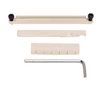 Guitar Nut and Saddle Set | Bone Replacement for Improved Tone & Playability | Includes Adjustment Shaft & Wrench for Acoustic/Electric Guitars