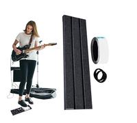 Guitar Pedalboar, Compact Small Effect Pedalboard, 19.09x5.31x1.97 inches Sturdy Instrument Accessories, Music Lovers Supplies for Live Performances, Studio Recording, Portable Black
