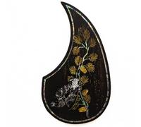 Guitar Pick Guard, Incrustación de abulón palisandro. Golpeador rayado con respaldo 300 cm for guitarras OM y 36 a 40 pulgadas(SN01)