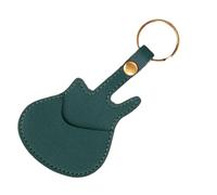 Guitar Pick Holder, Leather Pick Storage Keychains, Secure Snap Pouch for Guitarists, Compact Organizer, Portable Travel Accessory, Ideal para Acoustic Electric Bass Players, 13,4 x 7 cm, 11 g