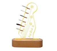 Guitar Pick Holder | Light Up Pick Storage | Acrylic Pick Display Rack | Wooden Pick Holder | Guitar Pick Display Organized & Convenient Storage Acrylic For Music Lovers, Guitar Players, Kids, Family