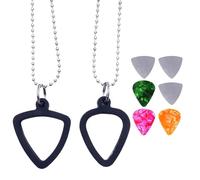 Guitar Pick Holder Necklace, Portable Guitar Picks, Small Music Accessory for Performance Concert, Bass Ukulele Playing Supplies, Guitarist Tool for Quick Access During Play
