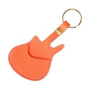 Guitar Pick Holder, Plectrum Keyring Case, 5.28x2.76 Inches Leather Pick Pouch Organizer, Portable Guitarist Accessory, Keychain Holders for Musicians and Music Lovers