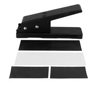 Guitar Pick Maker Negro, cortador de púas de guitarra portátil, herramienta para hacer púas de guitarra DIY con 2 hojas de tiras de recogida y papel de lija, para reciclar