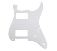 Guitar Pickguard | Metal Protective Guard for ST Electric Guitars/Scratch Prevention/Dual Coil Pickup | Silver Decoration Accessory
