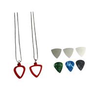 ＡＷＨＡＯ Guitar Pimple Sporter Collar Collar Guitarra Pleectrum Costeo 3pcs Picks de Acero Inoxidable Y 3 Piezas Celulosides Coloridas para Ukelele para Ukelel, Rojo