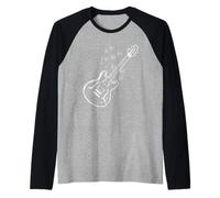Guitar Player Electric Rock Bass Guitarist Music Life Camiseta Manga Raglan