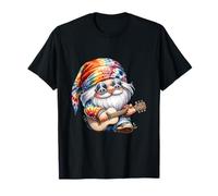 Guitar Playing Hippie GNOME For Women and Mom Peace Sign Camiseta