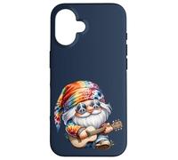 Guitar Playing Hippie GNOME For Women and Mom Peace Sign Carcasa para iPhone 16