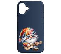 Guitar Playing Hippie GNOME For Women and Mom Peace Sign Carcasa para iPhone 16 Plus