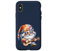 Guitar Playing Hippie GNOME For Women and Mom Peace Sign Carcasa para iPhone X/XS