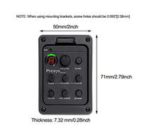 Guitar Preamp Eq Tuner Piezo Pickup Parts Guitar Accesorios ACK, Tornillo de Montaje. Guitar Preamp Eq Sintonizador (Black)