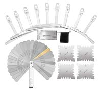 Guitar Radius Gauge Set, Luthier Feeler Tools 8.8CM, Notched String Action Ruler 230g, Precision Measuring Tool for Bass and Guitar Setup, Multifunctional Tool